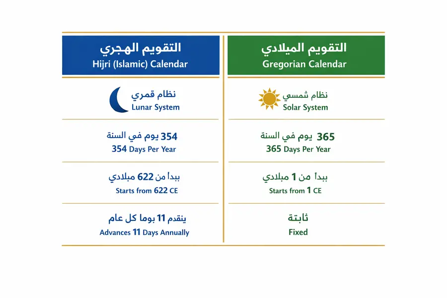 التاريخ الهجري بالميلادي